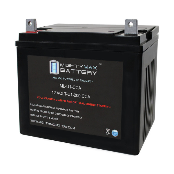 Mighty Max Battery ML-U1 12V 200CCA Battery for Excel 261 Lawn Tractor and Mower ML-U1-CCA259